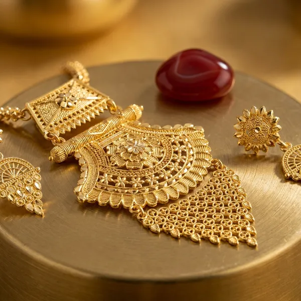 Elegant_Golden_Bronze_Necklace_For_Women