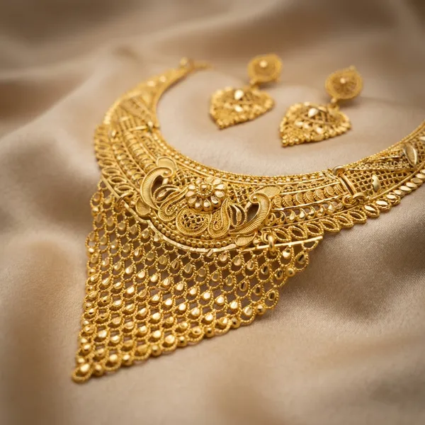 Elegant_Golden_Bronze_Necklace_For_Women