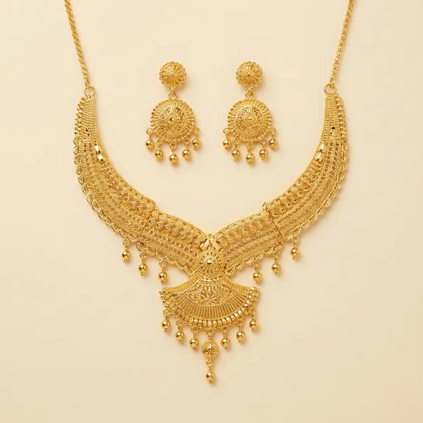 Elegant_Golden_Bronze_Necklace_For_Women