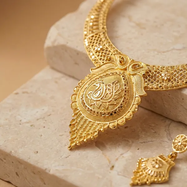 Elegant_Golden_Bronze_Necklace_For_Women