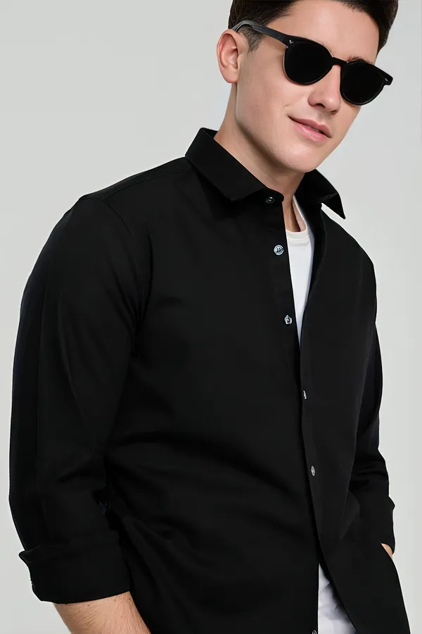 Black_Premium_Casual_Plain_Shirts_For_Men