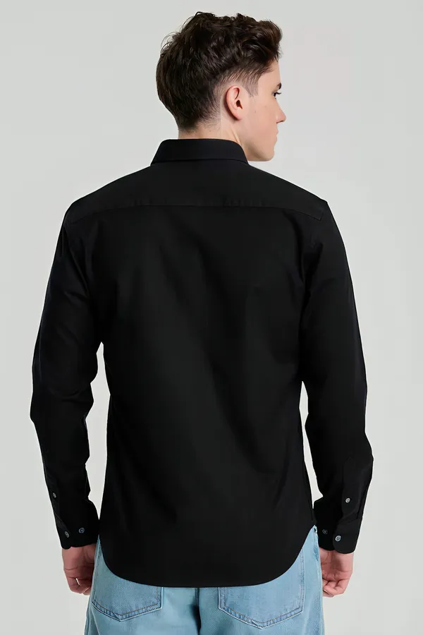 Black_Premium_Casual_Plain_Shirts_For_Men