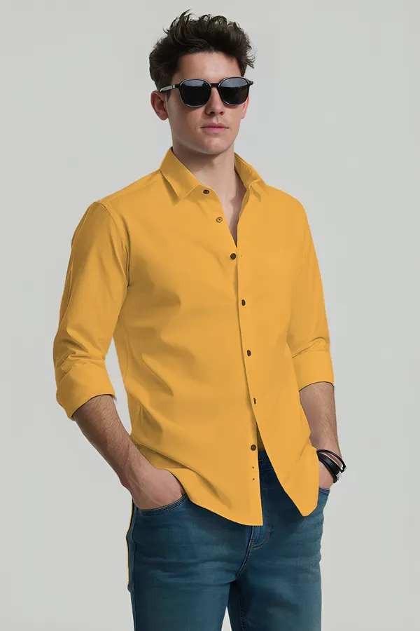 Mustard_Premium_Casual_Plain_Shirts_For_Men
