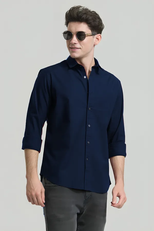 Navy_Blue_Premium_Casual_Plain_Shirts_For_Men