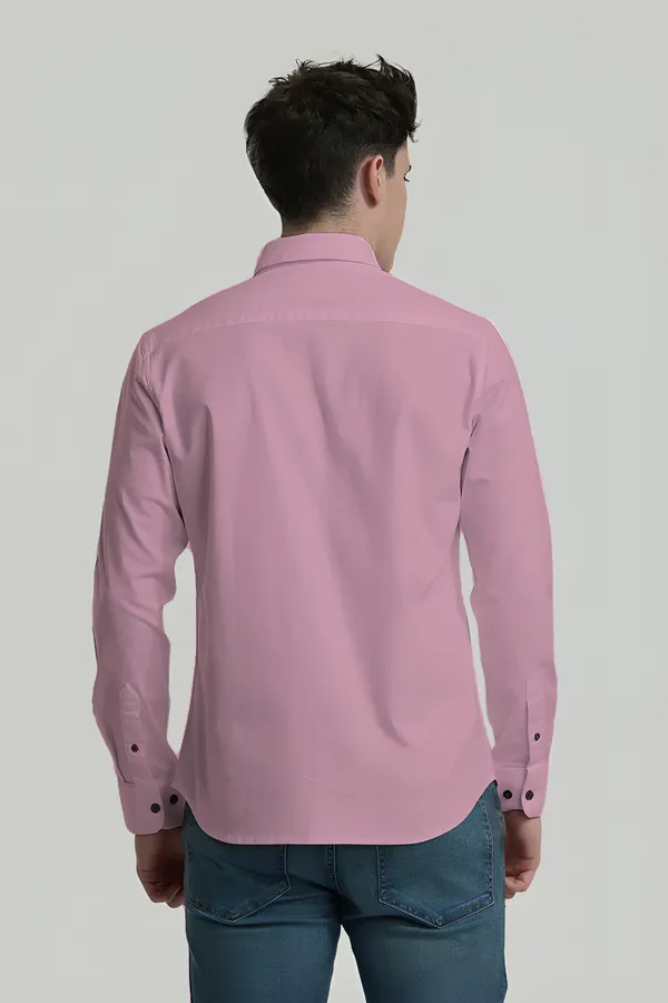 Pink_Premium_Casual_Plain_Shirts_For_Men