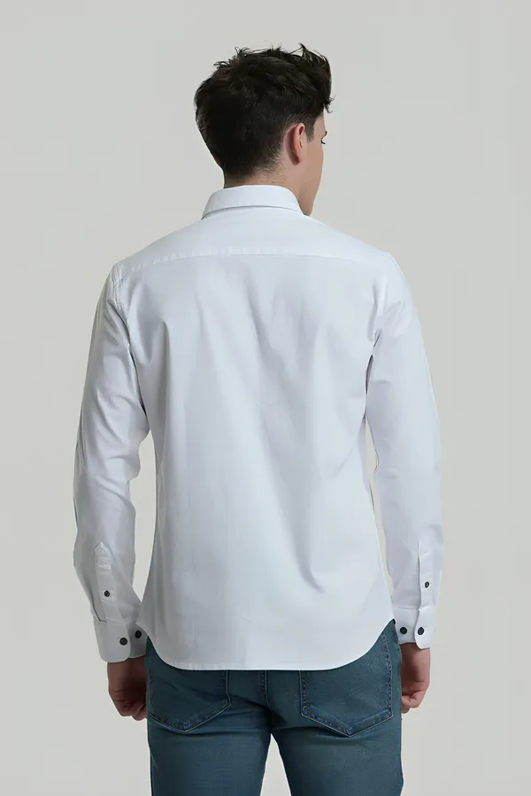 White_Premium_Casual_Plain_Shirts_For_Men
