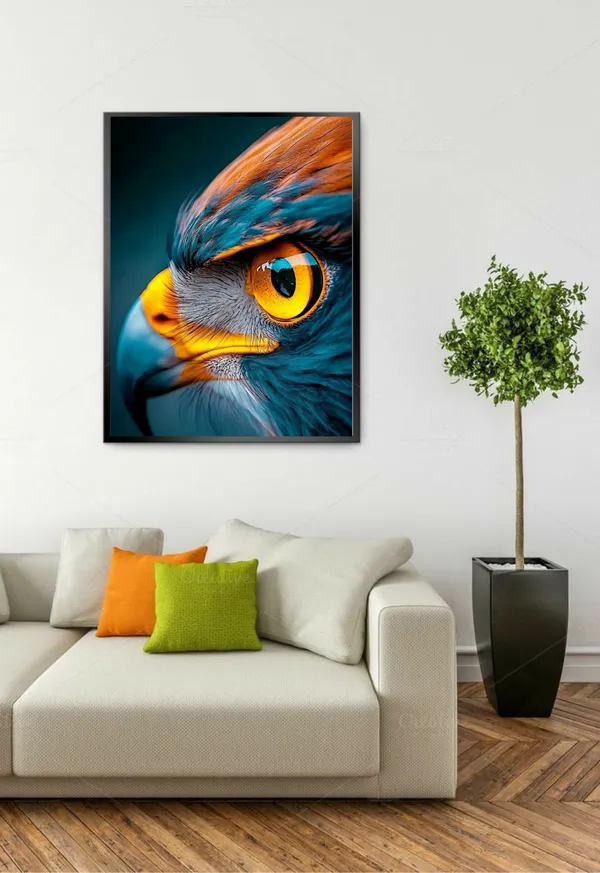 Eagle_And_Cute_Kitty_Eye_Wooden_And_Glass_Frame_Pack_Of_2
