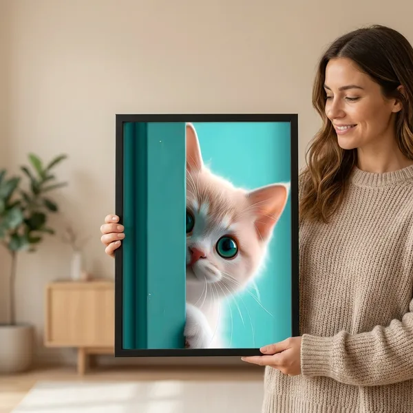 Cute_Kitty_Wooden_And_Glass_Frame