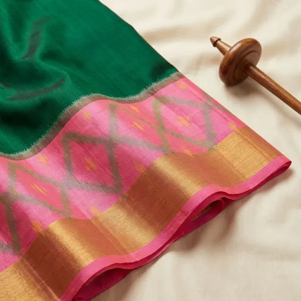 Pink_And_Blue_Designer_Printed_And_Dolla_Silk_Fabric_Saree