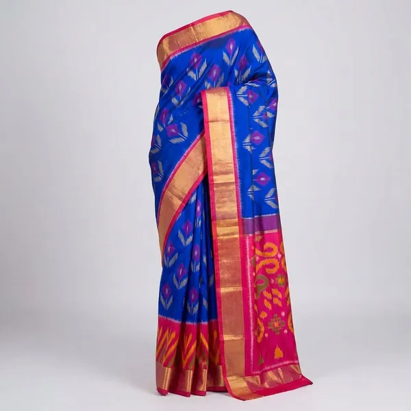Blue_And_Red_Designer_Printed_And_Dolla_Silk_Fabric_Saree