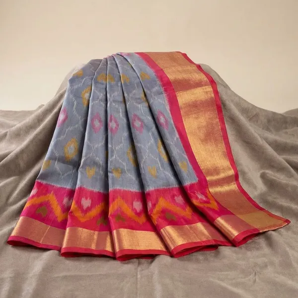 Grey_And_Red_Designer_Printed_And_Dolla_Silk_Fabric_Saree