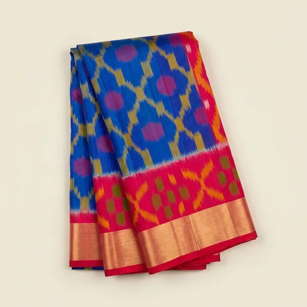 Blue_And_Red_Designer_Printed_And_Dolla_Silk_Fabric_Saree