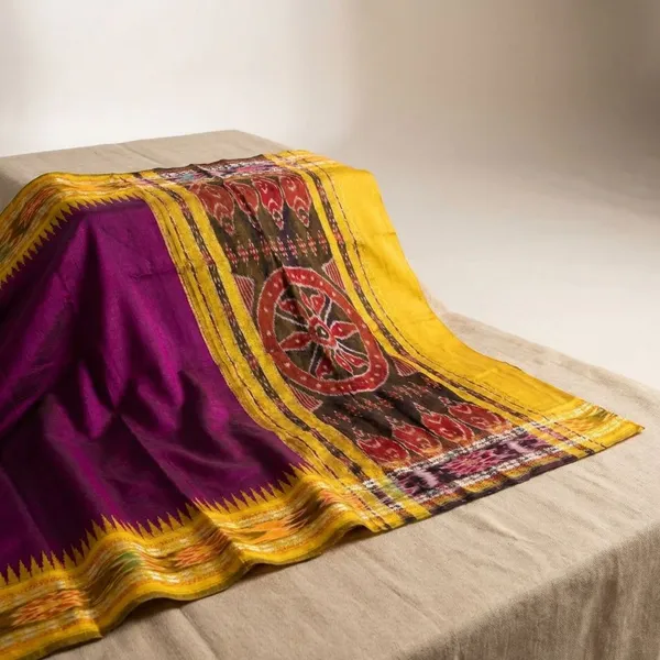 Yellow_And_Purple_Designer_Printed_And_Dolla_Silk_Fabric_Saree