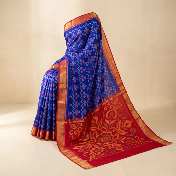 Blue_And_Red_Designer_Printed_And_Dolla_Silk_Fabric_Saree
