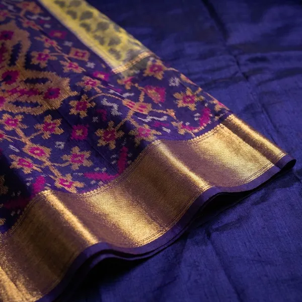 Blue_And_Grey_Designer_Printed_And_Dolla_Silk_Fabric_Saree