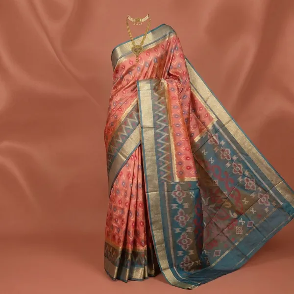 Orange_And_Green_Designer_Printed_And_Dolla_Silk_Fabric_Saree