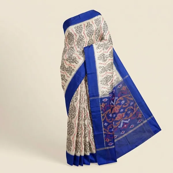 Grey_And_Blue_Designer_Printed_And_Dolla_Silk_Fabric_Saree