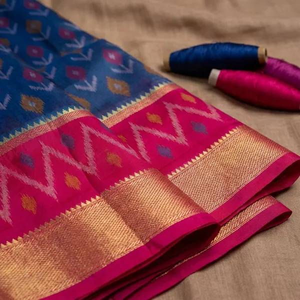 Multicolor_Designer_Printed_And_Dolla_Silk_Fabric_Saree