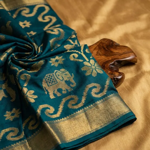 Multicolor_Designer_Printed_And_Dolla_Silk_Fabric_Saree