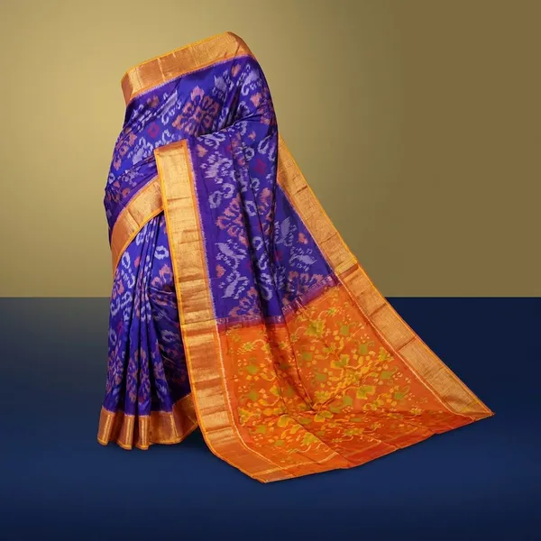 Blue_And_Yellow_Designer_Printed_And_Dolla_Silk_Fabric_Saree