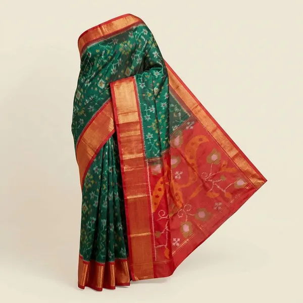 Green_And_Red_Designer_Printed_And_Dolla_Silk_Fabric_Saree