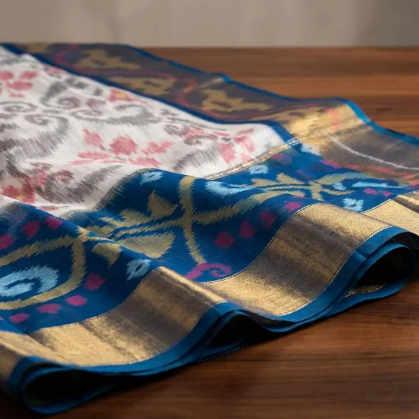 Blue_And_Grey_Designer_Printed_And_Dolla_Silk_Fabric_Saree