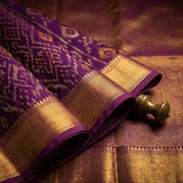 Grey_And_Blue_Designer_Printed_And_Dolla_Silk_Fabric_Saree