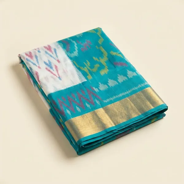 Grey_And_Blue_Designer_Printed_And_Dolla_Silk_Fabric_Saree