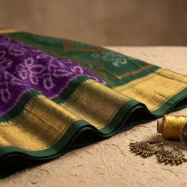 Purple_And_Green_Designer_Printed_And_Dolla_Silk_Fabric_Saree