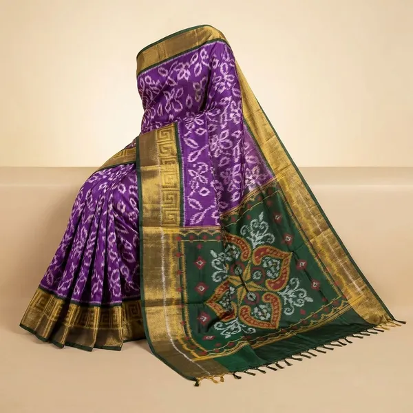 Purple_And_Green_Designer_Printed_And_Dolla_Silk_Fabric_Saree