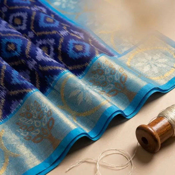 Blue_Designer_Printed_And_Dolla_Silk_Fabric_Saree