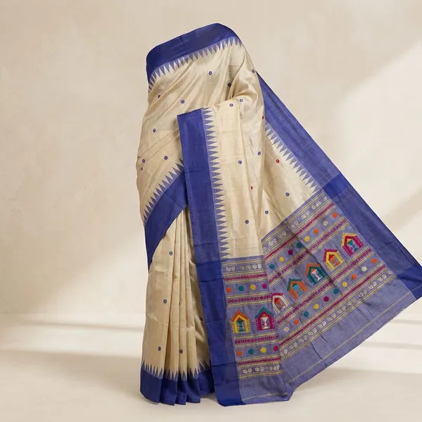 Multicolor_Kanchipuram_Silk_Sarees_Designed_Beautiful_Soft_Thread_Flower_Meena_Butta