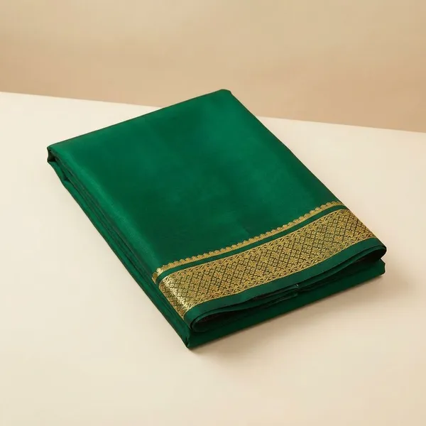 Green_Pure_Viscose_Silk,_It_Is_Very_Soft_And_Comfortable_To_Wear_Any_Weather