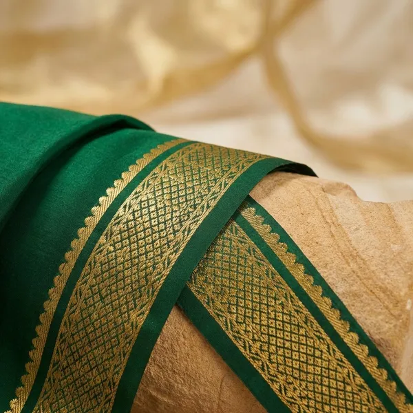 Green_Pure_Viscose_Silk,_It_Is_Very_Soft_And_Comfortable_To_Wear_Any_Weather
