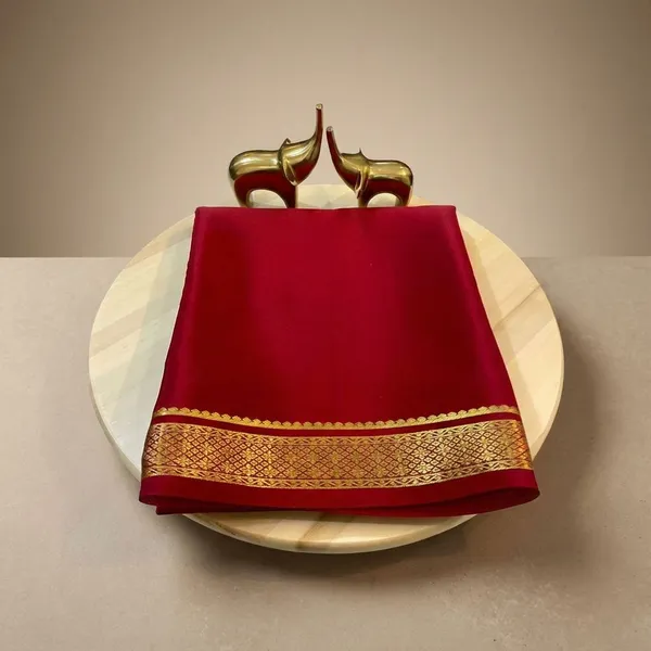 Maroon_Pure_Viscose_Silk,_It_Is_Very_Soft_And_Comfortable_To_Wear_Any_Weather