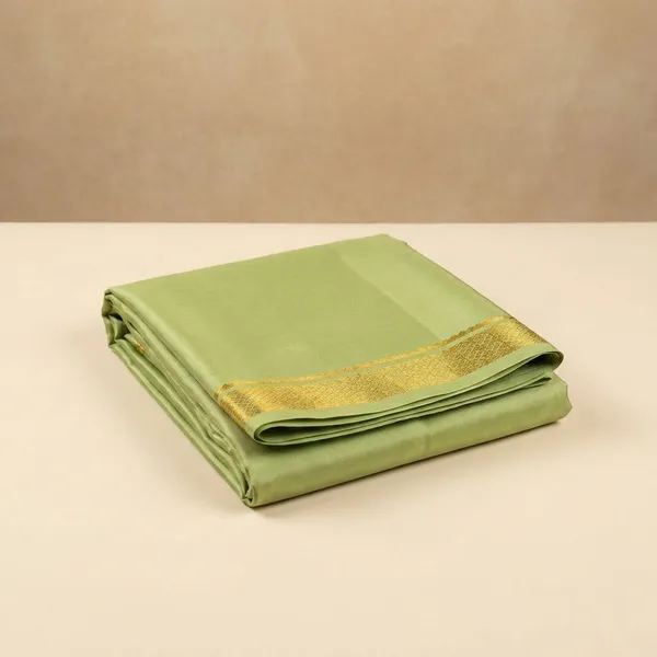 Light_Green_Pure_Viscose_Silk,_It_Is_Very_Soft_And_Comfortable_To_Wear_Any_Weather