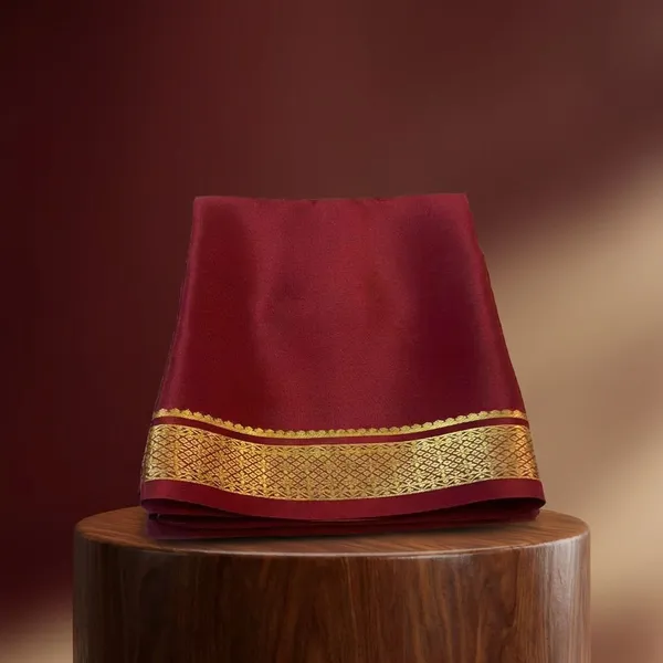 Maroon_Pure_Viscose_Silk,_It_Is_Very_Soft_And_Comfortable_To_Wear_Any_Weather
