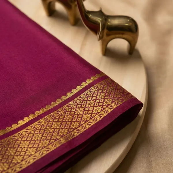 Dark_Pink_Pure_Viscose_Silk,_It_Is_Very_Soft_And_Comfortable_To_Wear_Any_Weather