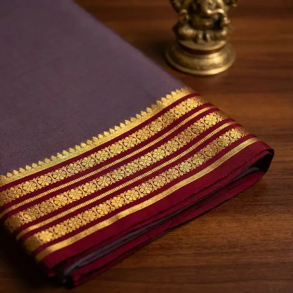Purple_Pure_Viscose_Silk,_It_Is_Very_Soft_And_Comfortable_To_Wear_Any_Weather