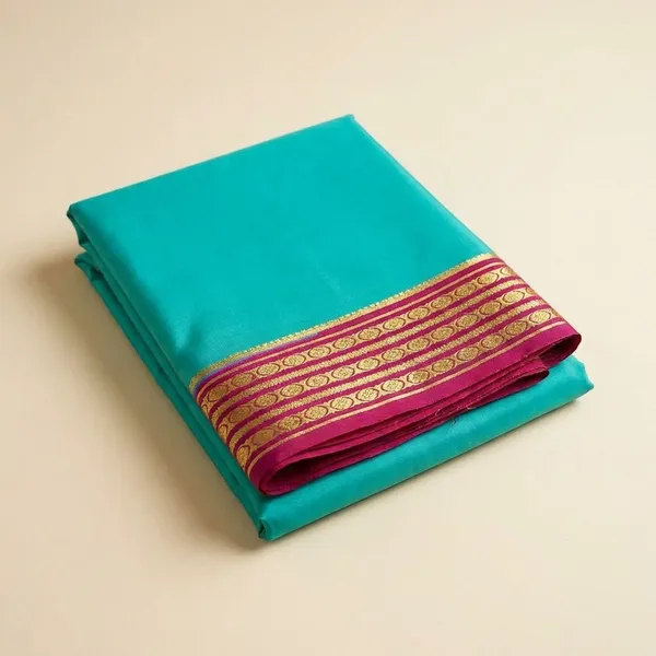 Light_Blue_Pure_Viscose_Silk,_It_Is_Very_Soft_And_Comfortable_To_Wear_Any_Weather