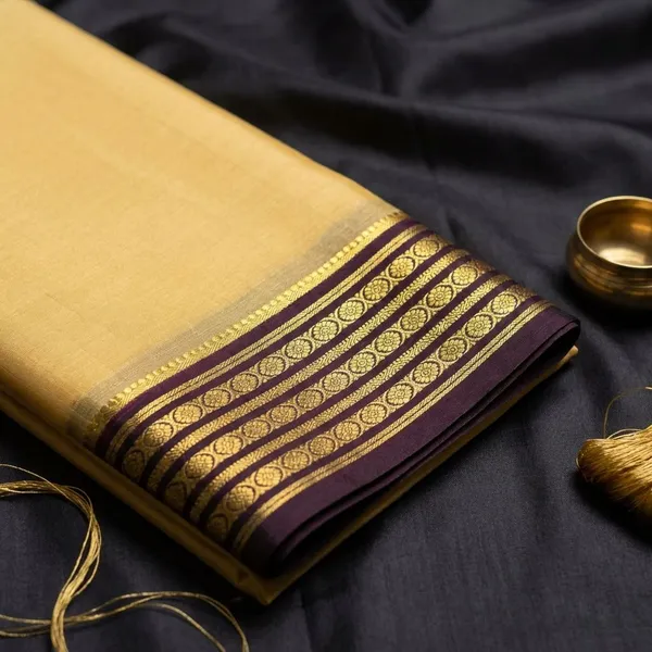 Yellow_And_Black_Pure_Viscose_Silk,_It_Is_Very_Soft_And_Comfortable_To_Wear_Any_Weather