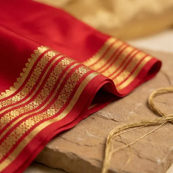 Maroon_Pure_Viscose_Silk,_It_Is_Very_Soft_And_Comfortable_To_Wear_Any_Weather