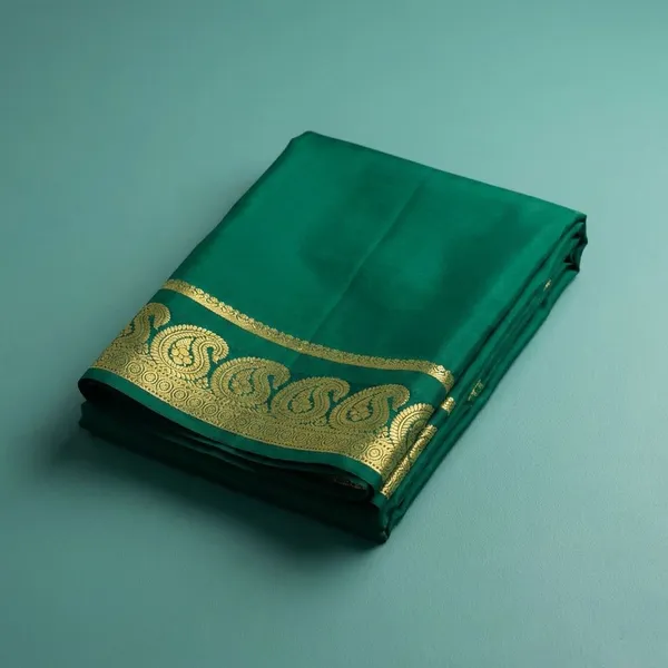 Green_Pure_Viscose_Silk,_It_Is_Very_Soft_And_Comfortable_To_Wear_Any_Weather