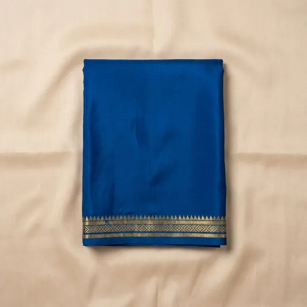 Royal_Blue_Pure_Viscose_Silk,_It_Is_Very_Soft_And_Comfortable_To_Wear_Any_Weather
