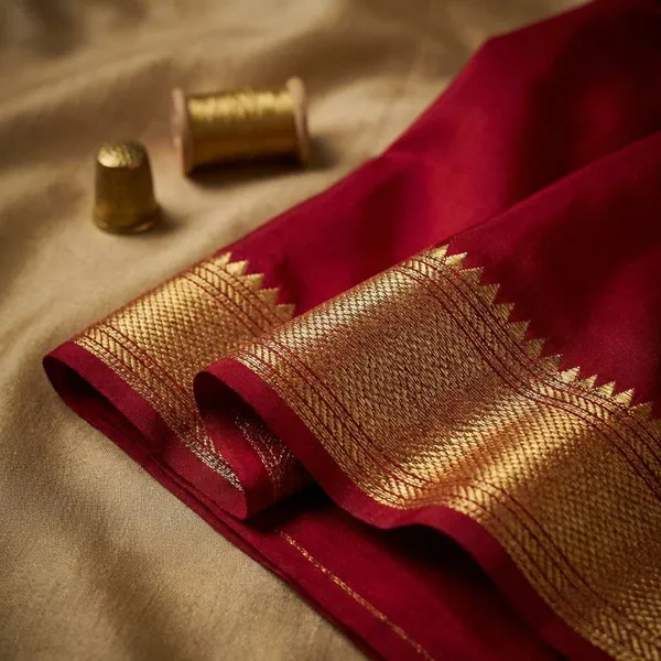 Maroon_Pure_Viscose_Silk,_It_Is_Very_Soft_And_Comfortable_To_Wear_Any_Weather
