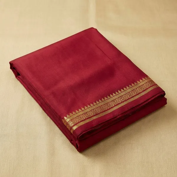 Maroon_Pure_Viscose_Silk,_It_Is_Very_Soft_And_Comfortable_To_Wear_Any_Weather