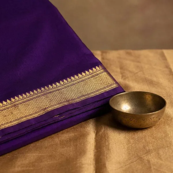 Purple_Pure_Viscose_Silk,_It_Is_Very_Soft_And_Comfortable_To_Wear_Any_Weather
