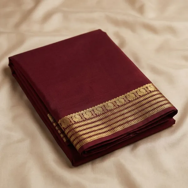 Maroon_Pure_Viscose_Silk,_It_Is_Very_Soft_And_Comfortable_To_Wear_Any_Weather