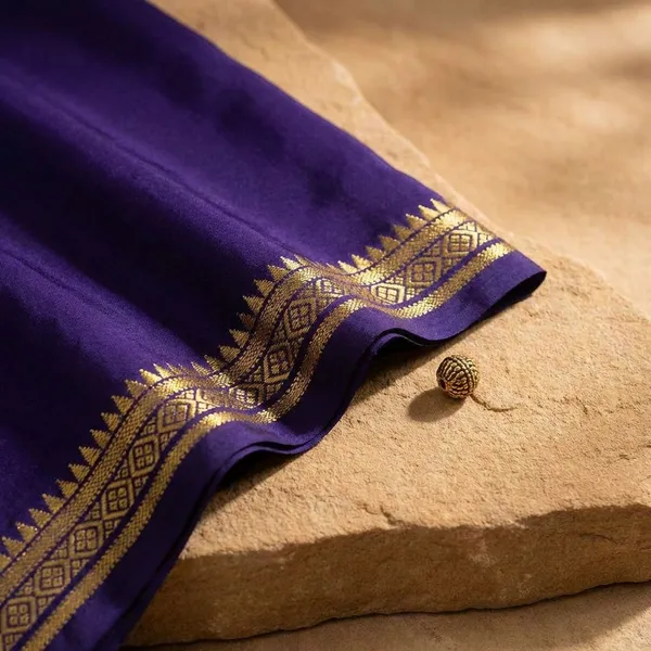 Purple_Pure_Viscose_Silk,_It_Is_Very_Soft_And_Comfortable_To_Wear_Any_Weather