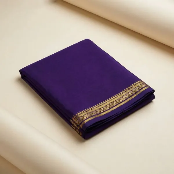 Purple_Pure_Viscose_Silk,_It_Is_Very_Soft_And_Comfortable_To_Wear_Any_Weather